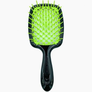 Гребінець Janeke Superbrush Standart Чорний із зеленим