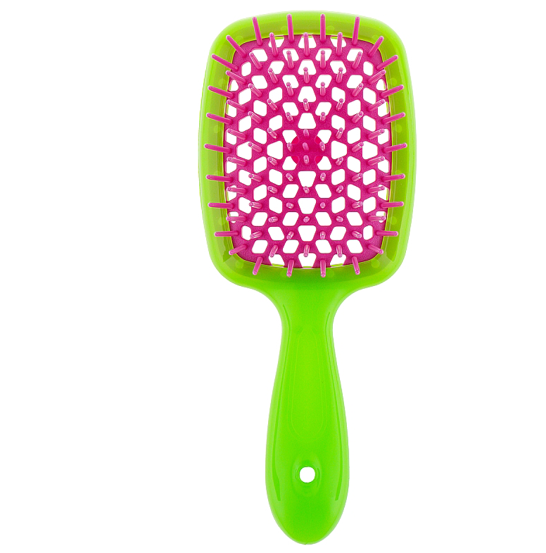 Гребінець Janeke Superbrush Small Зелений з рожевим
