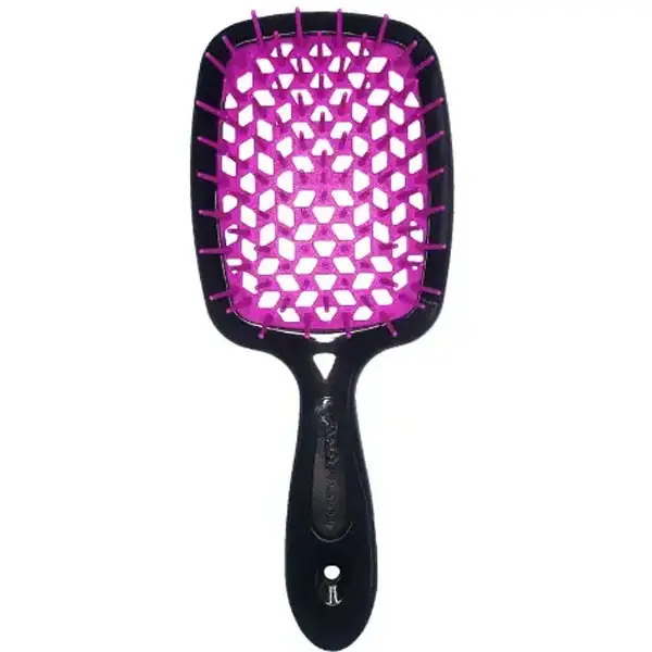 Гребінець Janeke Superbrush Standart Чорний з фіолетовим