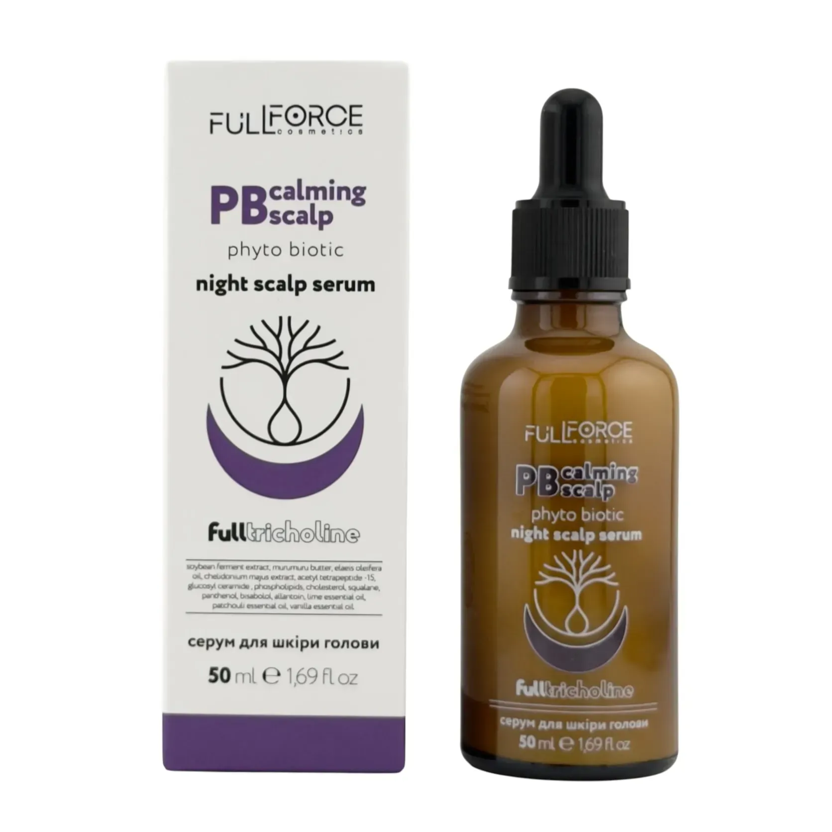 Нічний серум для шкіри заспокійливий FULL FORCE PB CALMING SCALP night scalp serum, 50 ml