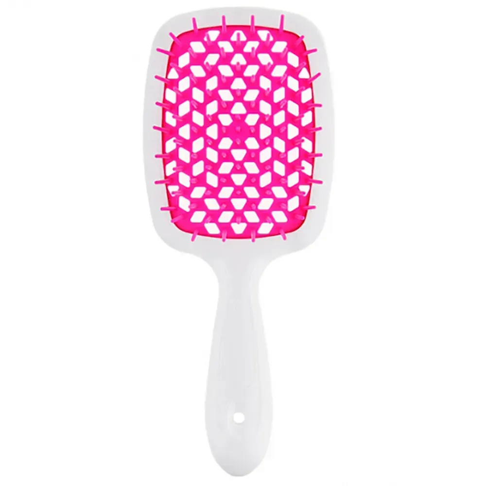 Гребінець Janeke Superbrush Standart Білий з рожевим